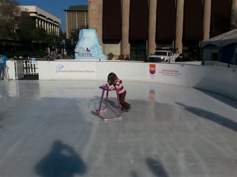 Fresno ice skate - Oct 19, 2023 · The ice skating rink is scheduled to open next year and will operate seasonally. Arias said its prices will be competitive with nearby rinks, such as Winter Wonderland in Hanford. The schematic ... 